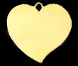 9CT SOLID GOLD FLARED HEART PENDANT